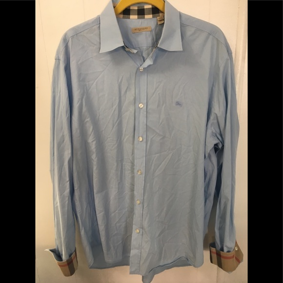 Burberry Tops - BURBERRY BRIT Light Blue Button Down Shirt XL